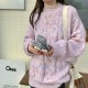 Fashion Twist Striped Sweater Women Retro Pullover Loose Fashion Twist Striped Sweater Women Retro Pullover Loose