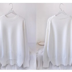 Oversized Sweaters Casual Autumn Warm Knit Women Jumper