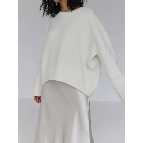 Oversized Sweaters Casual Autumn Warm Knit Women Jumper