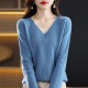 Women Sweater Long Sleeve Top Knitted Pullover V-Neck Fashion Women Sweater Long Sleeve Top Knitted Pullover V-Neck Fashion