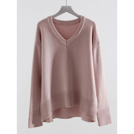 Knitted Sweater Pullovers Loose Casual Tops Jumpers Knitted Sweater Pullovers Loose Casual Tops Jumpers