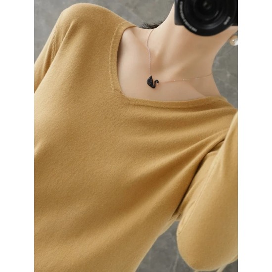 V-neck Knitted Pullovers Loose Bottoming Shirt Fashion Jumper Sweater V-neck Knitted Pullovers Loose Bottoming Shirt Fashion Jumper Sweater