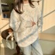 Fashion Twist Striped Sweater Women Retro Pullover Loose Fashion Twist Striped Sweater Women Retro Pullover Loose