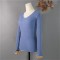 Pullover V-Neck Minimalist Bottoming Pink Tops Multi Colors