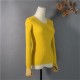 Pullover V-Neck Minimalist Bottoming Pink Tops Multi Colors Pullover V-Neck Minimalist Bottoming Pink Tops Multi Colors