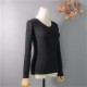 Pullover V-Neck Minimalist Bottoming Pink Tops Multi Colors Pullover V-Neck Minimalist Bottoming Pink Tops Multi Colors