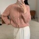 Knitwear Knitted Button Cardigans Short Minimalist Vintage Elegant Ladies Tops Knitwear Knitted Button Cardigans Short Minimalist Vintage Elegant Ladies Tops