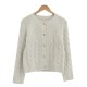 Knitwear Knitted Button Cardigans Short Minimalist Vintage Elegant Ladies Tops Knitwear Knitted Button Cardigans Short Minimalist Vintage Elegant Ladies Tops
