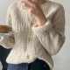 Knitwear Knitted Button Cardigans Short Minimalist Vintage Elegant Ladies Tops Knitwear Knitted Button Cardigans Short Minimalist Vintage Elegant Ladies Tops