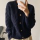 Knitwear Knitted Button Cardigans Short Minimalist Vintage Elegant Ladies Tops Knitwear Knitted Button Cardigans Short Minimalist Vintage Elegant Ladies Tops