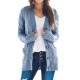 Cardigan Long Sleeve Plus Size Pocket Ribbed Knitted Sweater Cardigan Long Sleeve Plus Size Pocket Ribbed Knitted Sweater