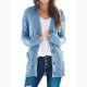 Cardigan Long Sleeve Plus Size Pocket Ribbed Knitted Sweater Cardigan Long Sleeve Plus Size Pocket Ribbed Knitted Sweater