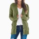 Cardigan Long Sleeve Plus Size Pocket Ribbed Knitted Sweater Cardigan Long Sleeve Plus Size Pocket Ribbed Knitted Sweater