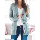 Cardigan Long Sleeve Plus Size Pocket Ribbed Knitted Sweater Cardigan Long Sleeve Plus Size Pocket Ribbed Knitted Sweater