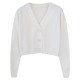 Long Sleeve Sweater Cardigan Sexy V-Neck Button Down Cropped Jacket Long Sleeve Sweater Cardigan Sexy V-Neck Button Down Cropped Jacket