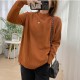 Women Mock Neck Pullovers Sweater High Quality Oversized Jumper Split Women Mock Neck Pullovers Sweater High Quality Oversized Jumper Split