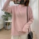Women Mock Neck Pullovers Sweater High Quality Oversized Jumper Split Women Mock Neck Pullovers Sweater High Quality Oversized Jumper Split