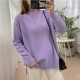 Women Mock Neck Pullovers Sweater High Quality Oversized Jumper Split Women Mock Neck Pullovers Sweater High Quality Oversized Jumper Split