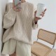 Sweaters Pullovers Minimalist Knitting Elegant Casual Loose Ladies Vintage Tops Sweaters Pullovers Minimalist Knitting Elegant Casual Loose Ladies Vintage Tops