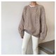 Sweaters Pullovers Minimalist Knitting Elegant Casual Loose Ladies Vintage Tops Sweaters Pullovers Minimalist Knitting Elegant Casual Loose Ladies Vintage Tops