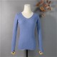 Pullover V-Neck Minimalist Bottoming Pink Tops Multi Colors Pullover V-Neck Minimalist Bottoming Pink Tops Multi Colors