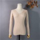 Pullover V-Neck Minimalist Bottoming Pink Tops Multi Colors Pullover V-Neck Minimalist Bottoming Pink Tops Multi Colors