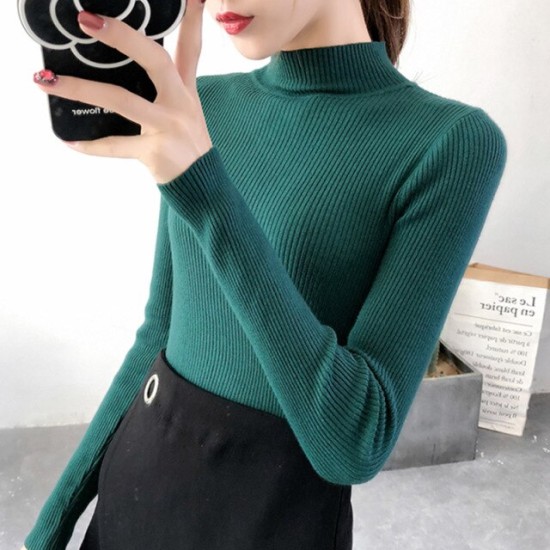 Women Pullovers Sweater Knitted Elasticity Casual Women Pullovers Sweater Knitted Elasticity Casual