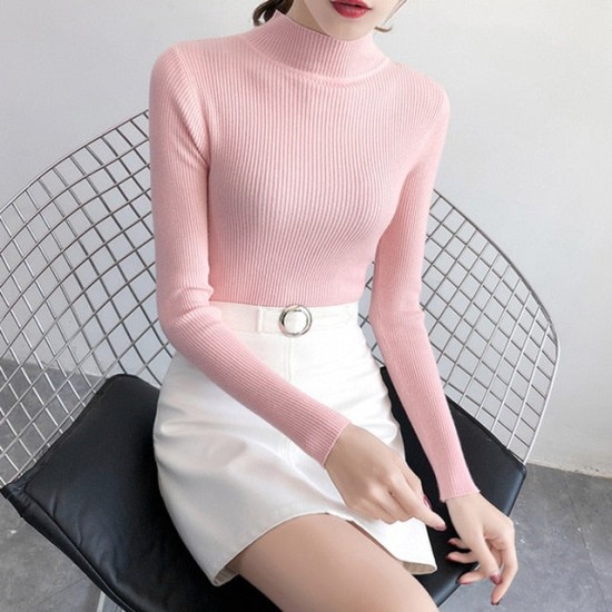Women Pullovers Sweater Knitted Elasticity Casual Women Pullovers Sweater Knitted Elasticity Casual