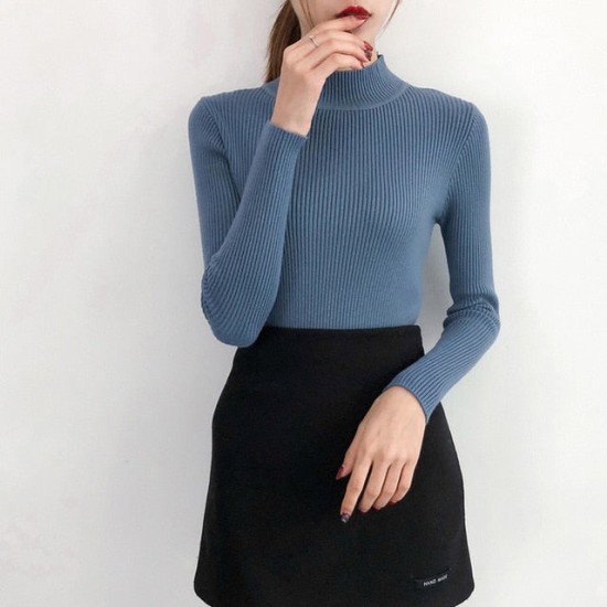 Women Pullovers Sweater Knitted Elasticity Casual Women Pullovers Sweater Knitted Elasticity Casual