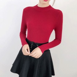 Women Pullovers Sweater Knitted Elasticity Casual