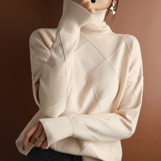 sweater women turtleneck sweater pure color knitted turtleneck pullover sweater women turtleneck sweater pure color knitted turtleneck pullover