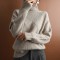sweater women turtleneck sweater pure color knitted turtleneck pullover