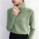 Knitted Turtleneck Long Sleeve Pullover Female Jumper Green Knitwear Knitted Turtleneck Long Sleeve Pullover Female Jumper Green Knitwear