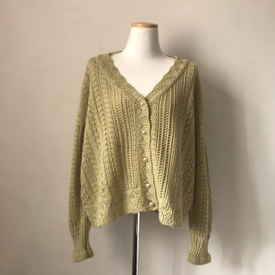 Knit Cardigans V-Neck Knit Tops Long Sleeve Flare Hollow Out Cardigan Knit Cardigans V-Neck Knit Tops Long Sleeve Flare Hollow Out Cardigan