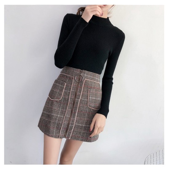 Women Pullovers Sweater Knitted Elasticity Casual Women Pullovers Sweater Knitted Elasticity Casual
