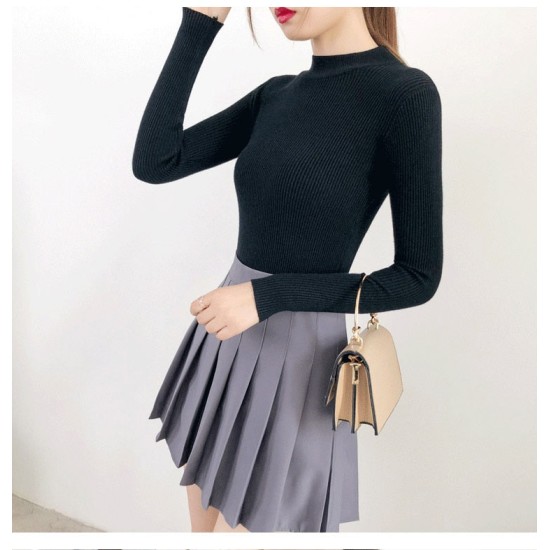 Women Pullovers Sweater Knitted Elasticity Casual Women Pullovers Sweater Knitted Elasticity Casual
