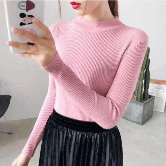 Women Pullovers Sweater Knitted Elasticity Casual Women Pullovers Sweater Knitted Elasticity Casual