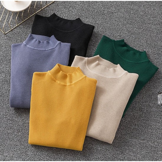 Women Pullovers Sweater Knitted Elasticity Casual Women Pullovers Sweater Knitted Elasticity Casual
