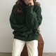 Dark Green Round Neck Pullover Sweater Long Sleeve Pullovers Jumper Dark Green Round Neck Pullover Sweater Long Sleeve Pullovers Jumper