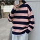 Casual Woman Pullovers Striped Jumper Warm Sweaters Casual Woman Pullovers Striped Jumper Warm Sweaters