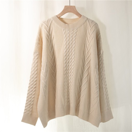 Sweaters Pullovers Minimalist Knitting Elegant Casual Loose Ladies Vintage Tops Sweaters Pullovers Minimalist Knitting Elegant Casual Loose Ladies Vintage Tops