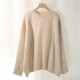 Sweaters Pullovers Minimalist Knitting Elegant Casual Loose Ladies Vintage Tops Sweaters Pullovers Minimalist Knitting Elegant Casual Loose Ladies Vintage Tops