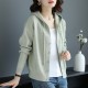 Casual Hooded Thin Knitted Sweater Female Loose Cardigans Coat Casual Hooded Thin Knitted Sweater Female Loose Cardigans Coat