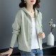 Casual Hooded Thin Knitted Sweater Female Loose Cardigans Coat Casual Hooded Thin Knitted Sweater Female Loose Cardigans Coat