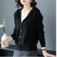 Casual Hooded Thin Knitted Sweater Female Loose Cardigans Coat Casual Hooded Thin Knitted Sweater Female Loose Cardigans Coat