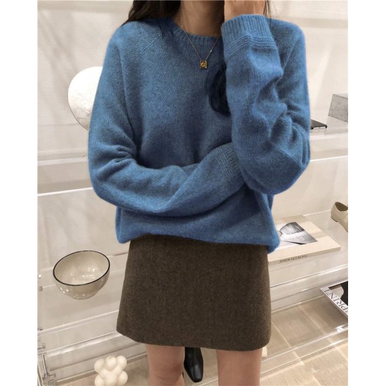 Women's Sweaters Pullovers Minimalist Oversize Pink Solid Lady Jumpers Women's Sweaters Pullovers Minimalist Oversize Pink Solid Lady Jumpers