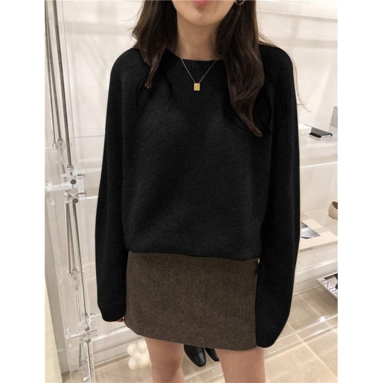 Women's Sweaters Pullovers Minimalist Oversize Pink Solid Lady Jumpers Women's Sweaters Pullovers Minimalist Oversize Pink Solid Lady Jumpers