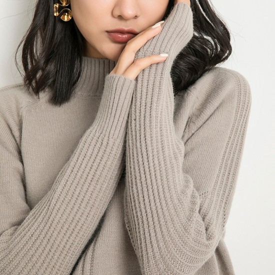 Vertical Stripe Women Sweaters Thick Warm Cashmere Turtleneck Vertical Stripe Women Sweaters Thick Warm Cashmere Turtleneck