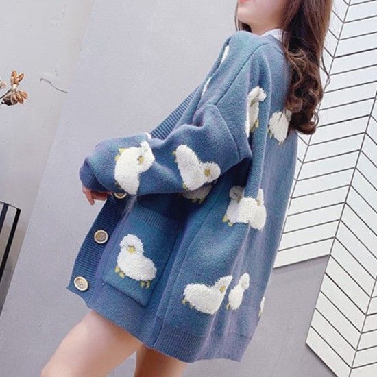 Cardigan Sweater Loose Oversize Women Long Sleeve Knitted Coat Jacket Cardigan Sweater Loose Oversize Women Long Sleeve Knitted Coat Jacket