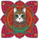 Beautiful Bohemian Cat Rectangle Keychain Beautiful Bohemian Cat Rectangle Keychain